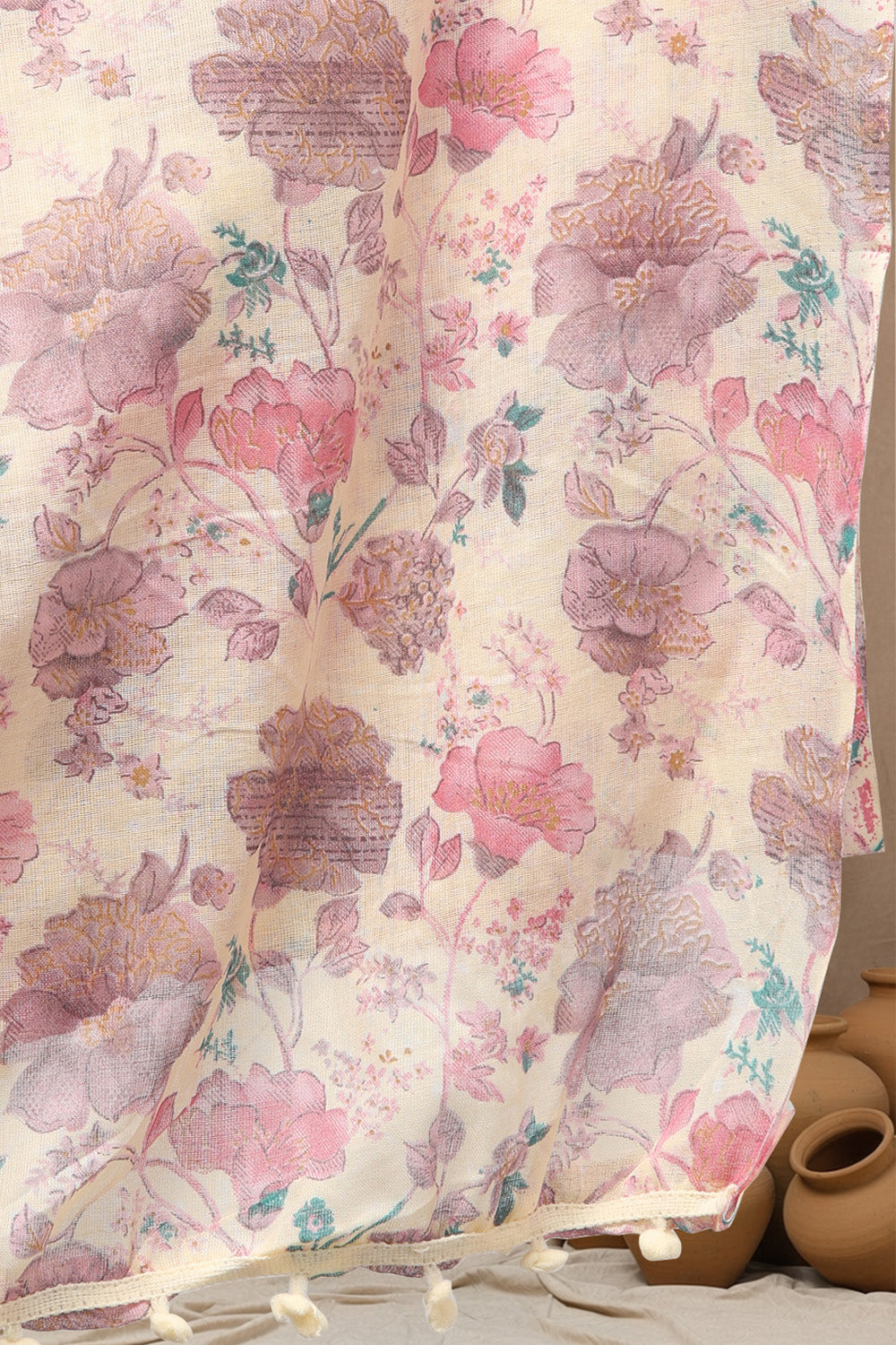 COTTON EMBROIDERED SUIT SET- PURPLE